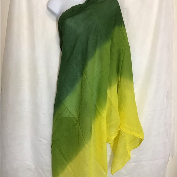 Cotton voile tye dye scarf - Picture 2 of 5